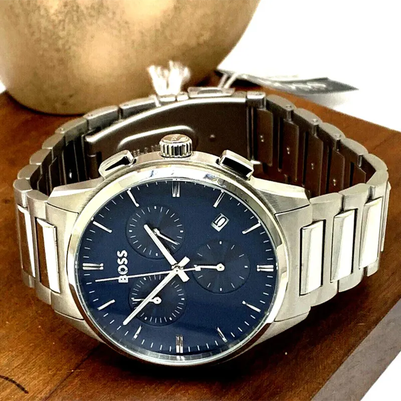 Hugo Boss Dapper Chronograph Blue Dial Quartz Men's Watch- 1513927